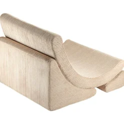 Fauteuil Moon Brown Sugar velours côtelé