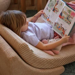 Fauteuil Moon Brown Sugar velours côtelé