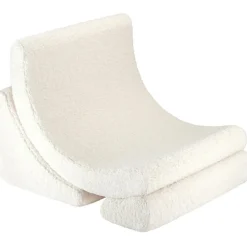 Fauteuil Moon Cream White molletonné