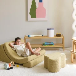 Fauteuil Moon Matcha molletonné