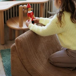 Fauteuil Moon Toffee velours côtelé