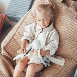 Fauteuil pouf Brown Sugar velours côtelé