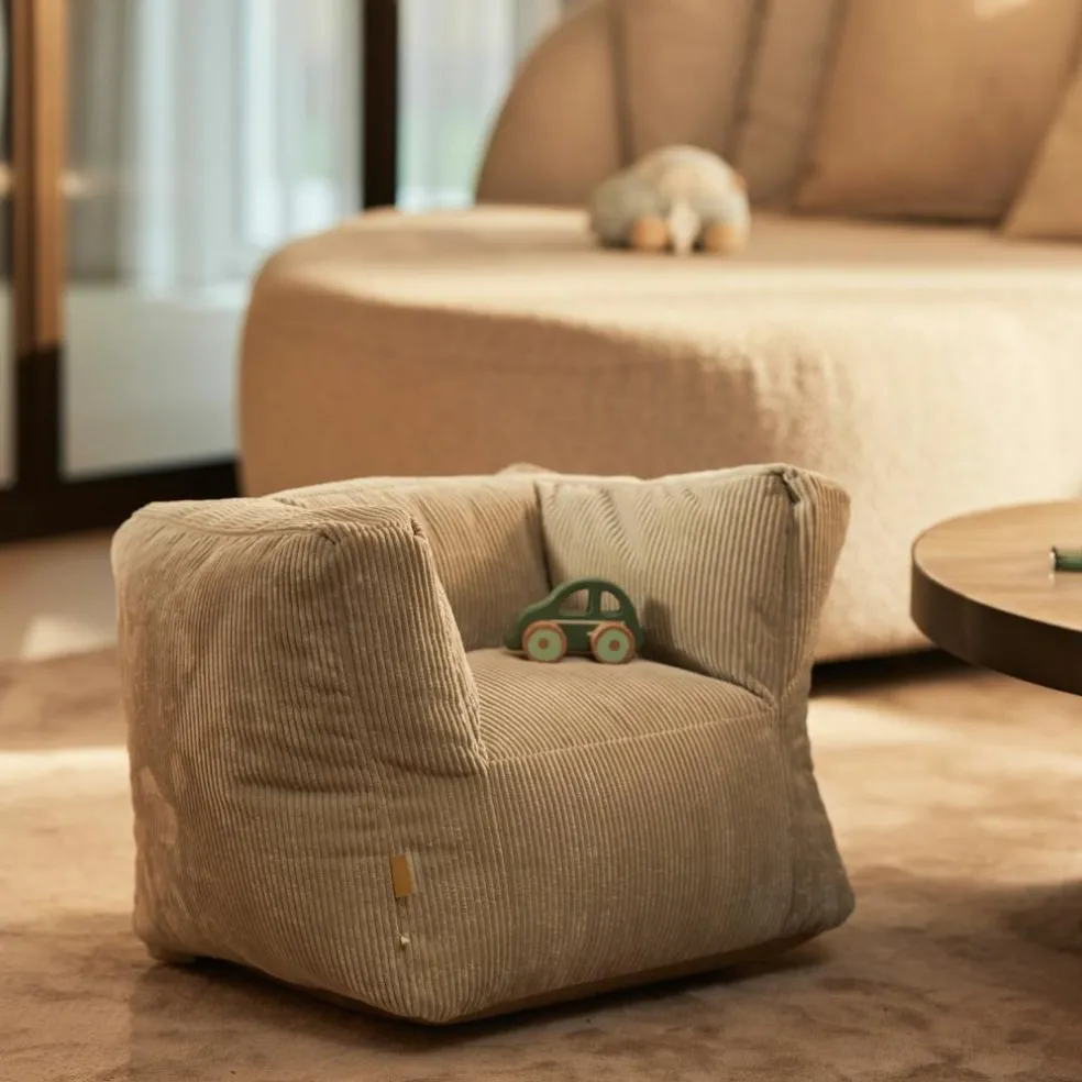 Fauteuil pouf Corduroy Olive Green