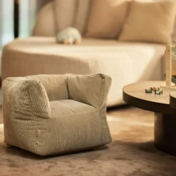 Fauteuil pouf Corduroy Olive Green