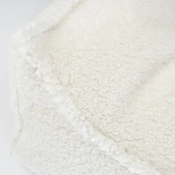 Fauteuil pouf Cream White molletonné