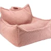Fauteuil pouf Guava Pink molletonné