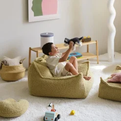 Fauteuil pouf Matcha molletonné