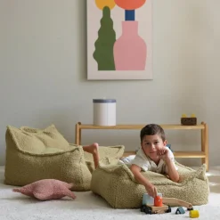 Fauteuil pouf Matcha molletonné