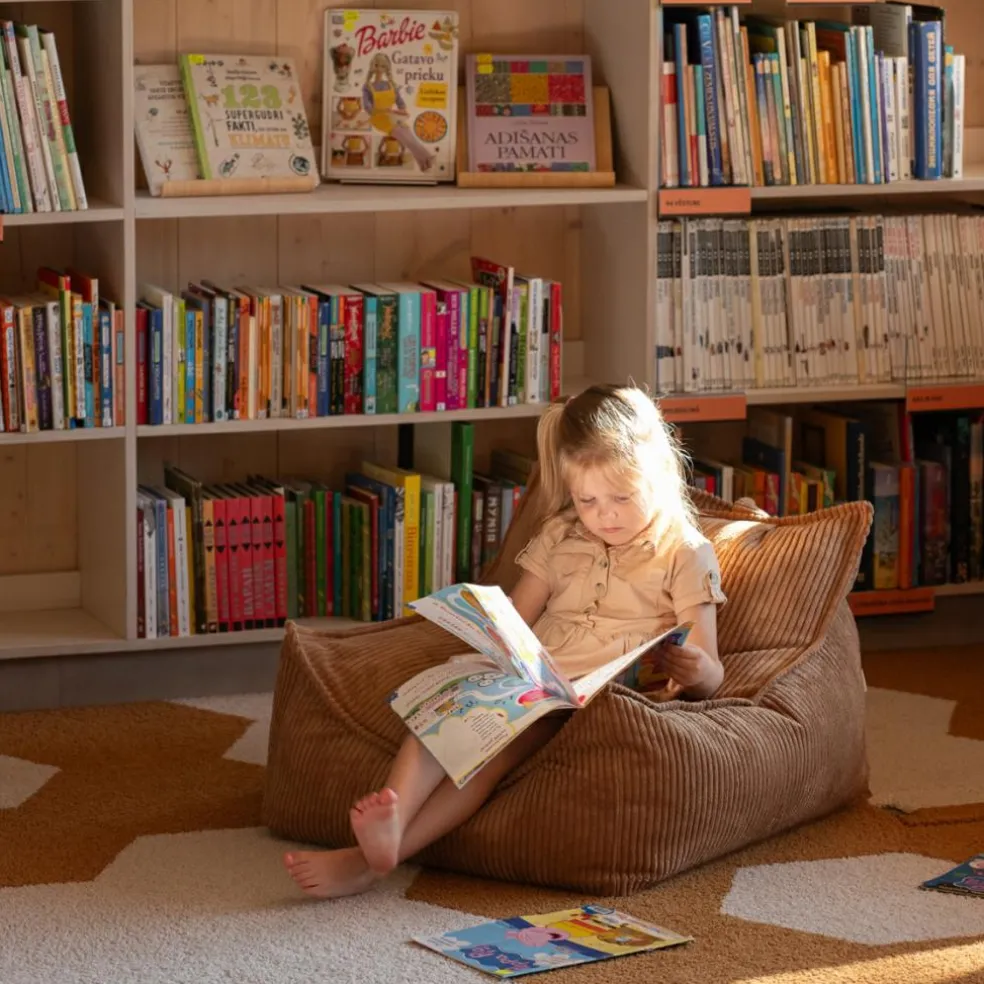 Fauteuil pouf Toffee velours côtelé