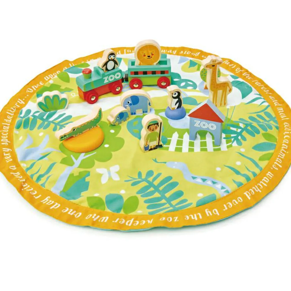 Figurines Parc safari dans un sac de rangement