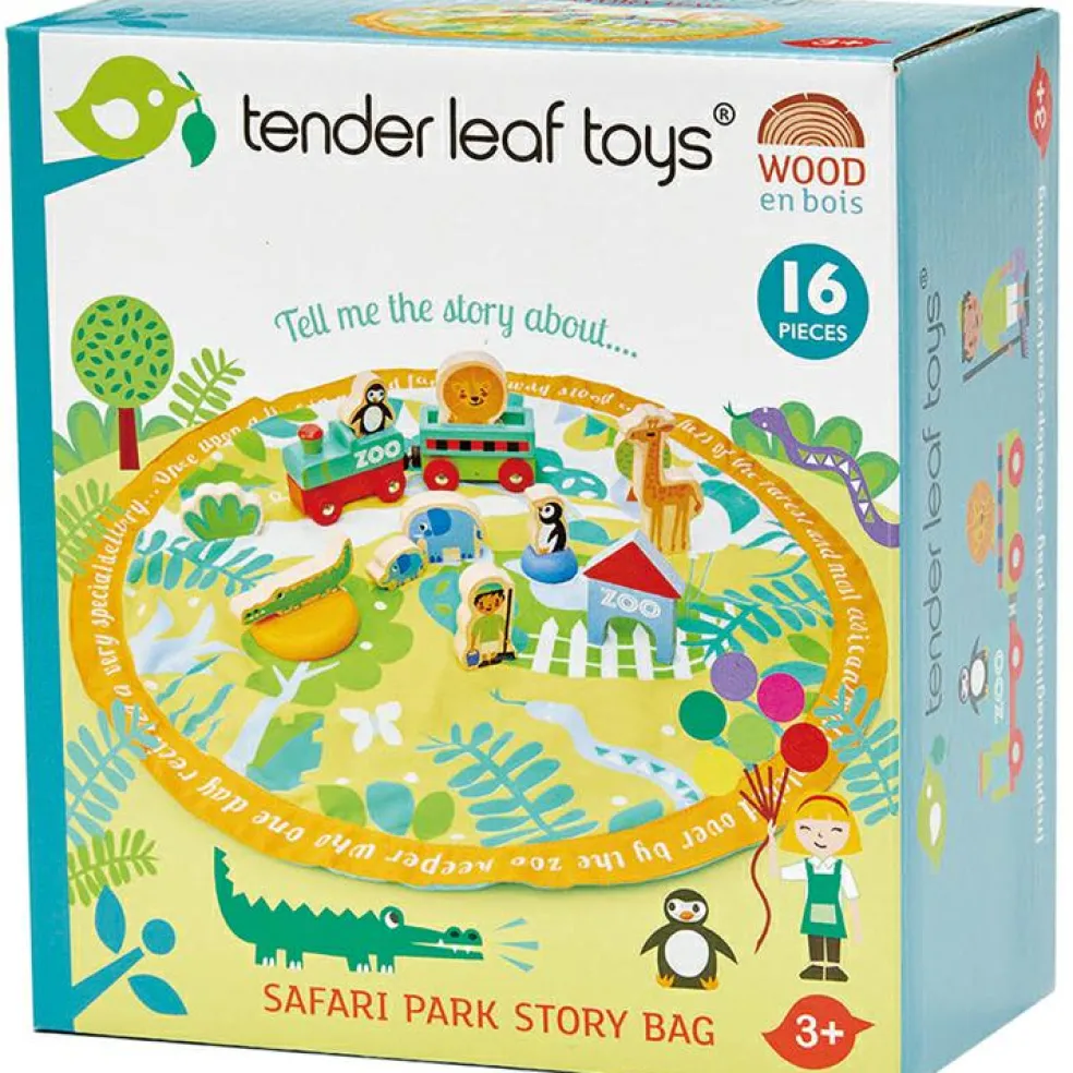 Figurines Parc safari dans un sac de rangement