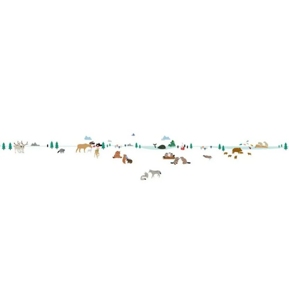 Frise adhésive sticker Forêt du nord (5 m)