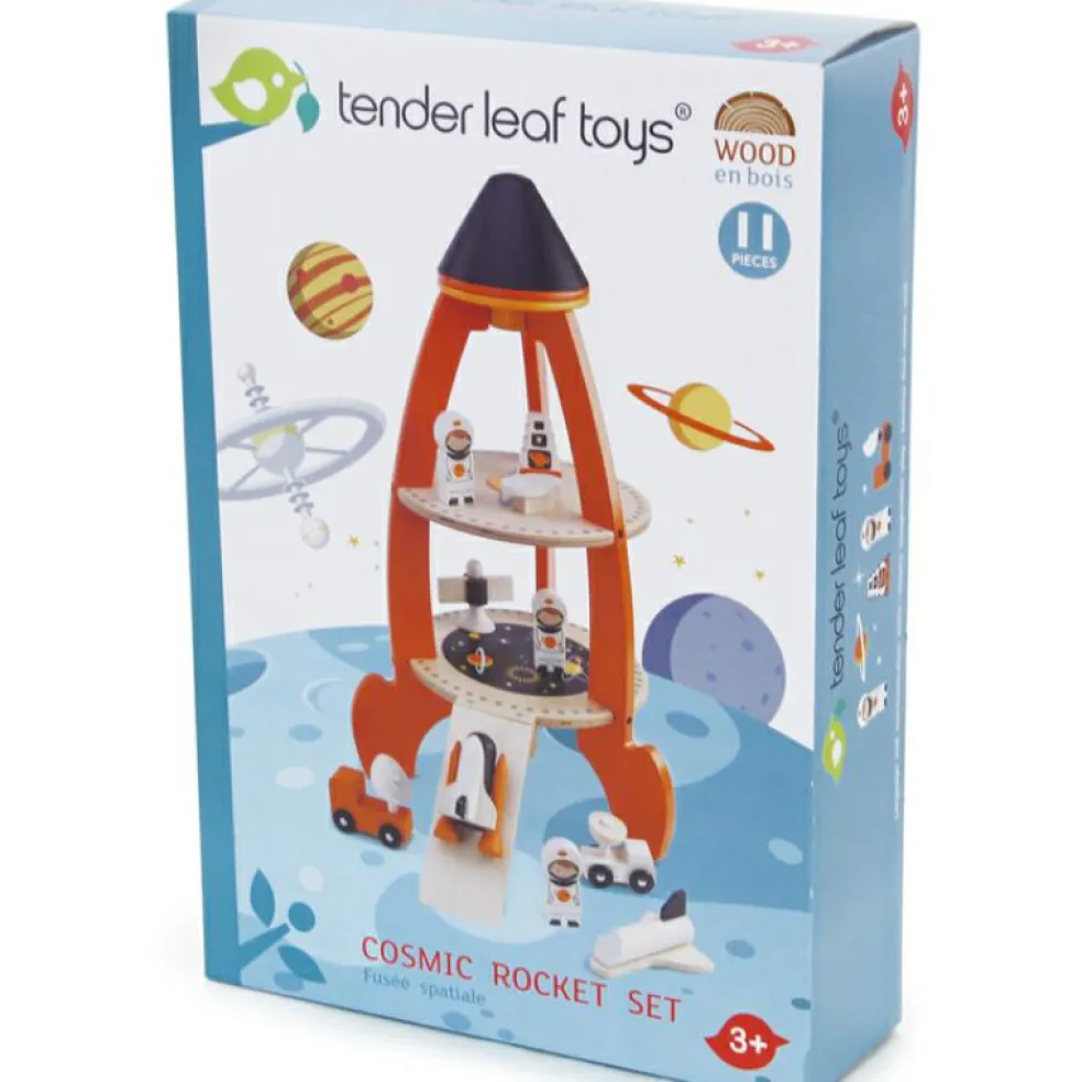Fusée cosmique en bois