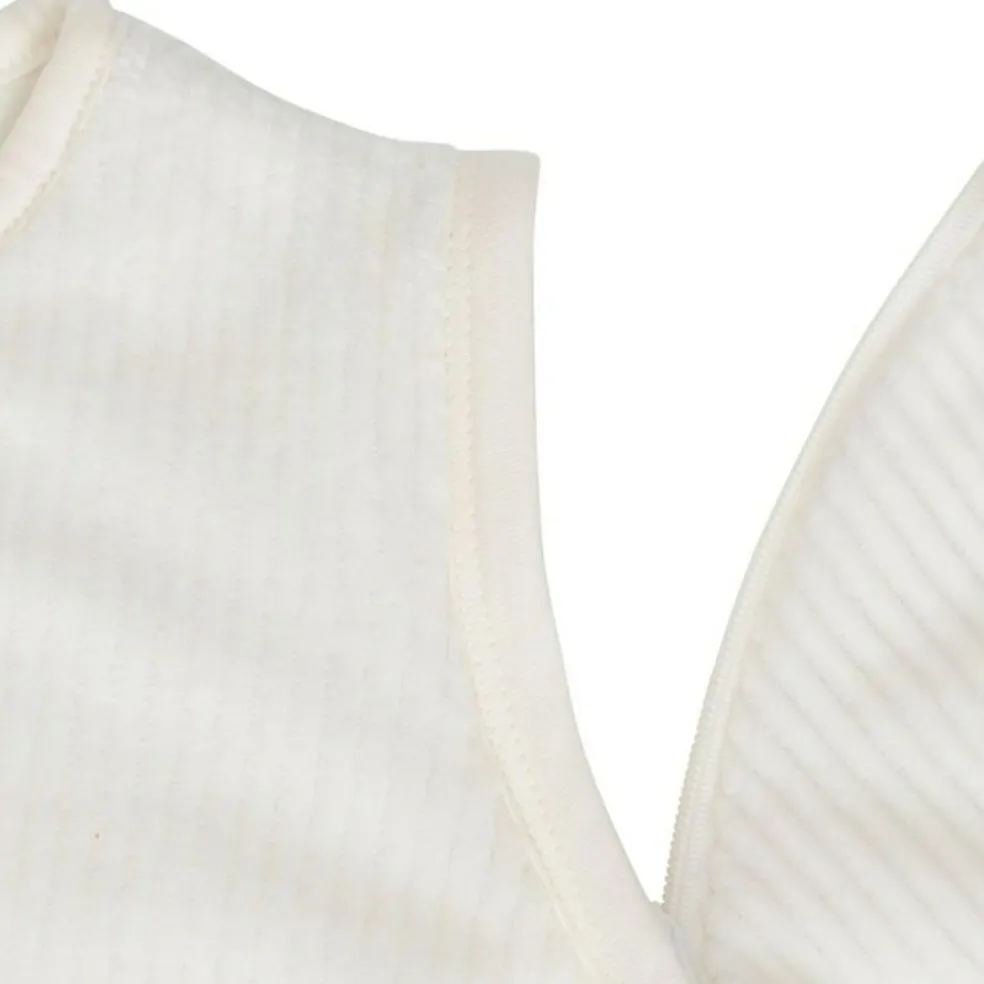 Gigoteuse à manches amovibles Rib Ivory (3-6 mois)