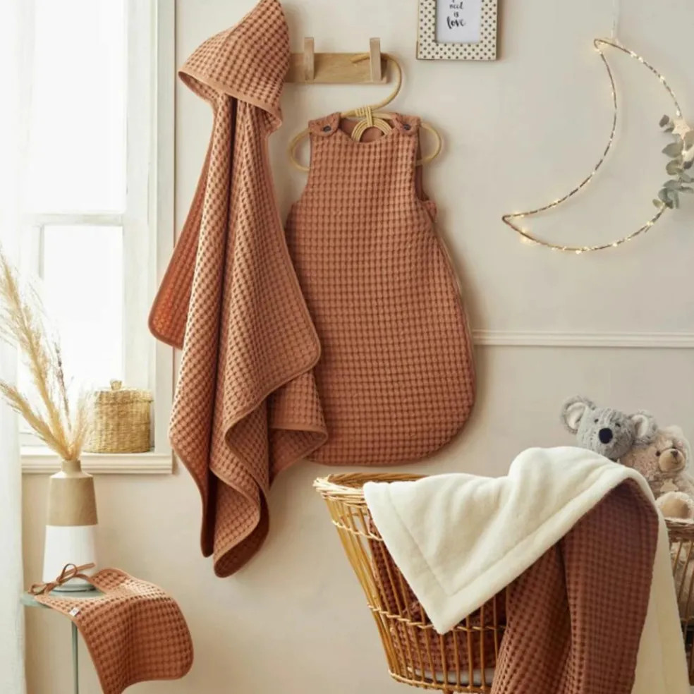 Gigoteuse chaude TOG 3 en coton gaufré Cassonade (0-6 mois)