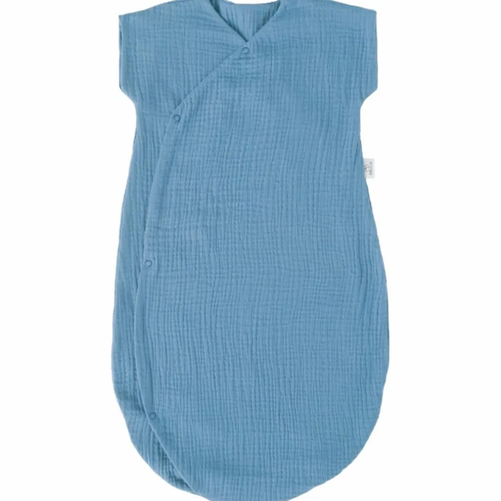 Gigoteuse d'été forme kimono double gaze pierre bleue (18-36 mois)