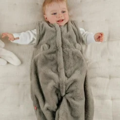 Gigoteuse en fausse fourrure kaki (100cm)