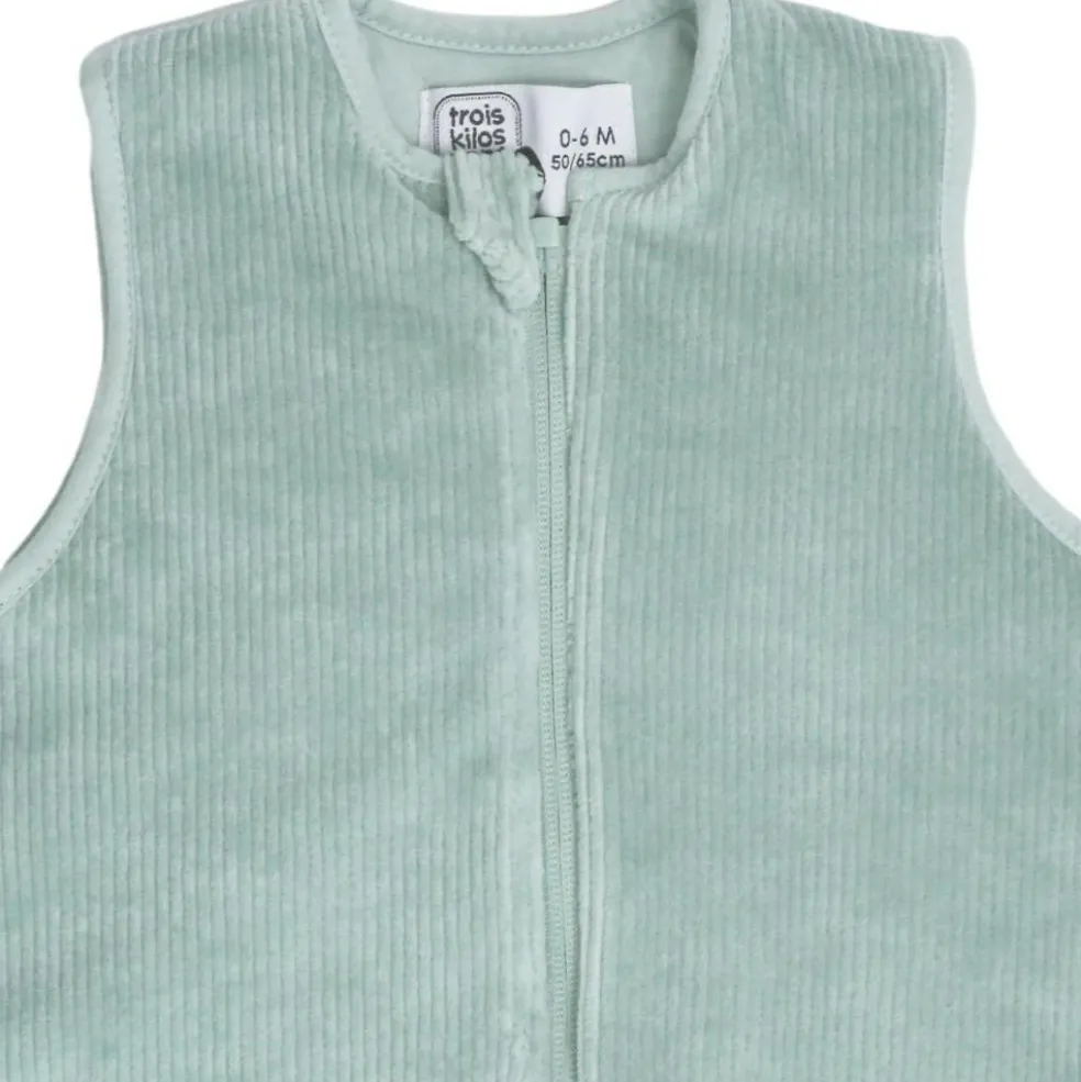 Gigoteuse en velours côtelé Wooly sauge TOG 3 (0-6 mois)