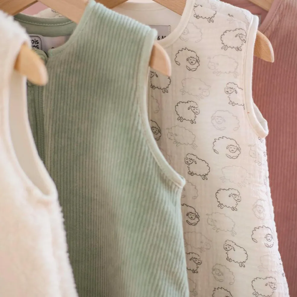 Gigoteuse en velours côtelé Wooly sauge TOG 3 (0-6 mois)
