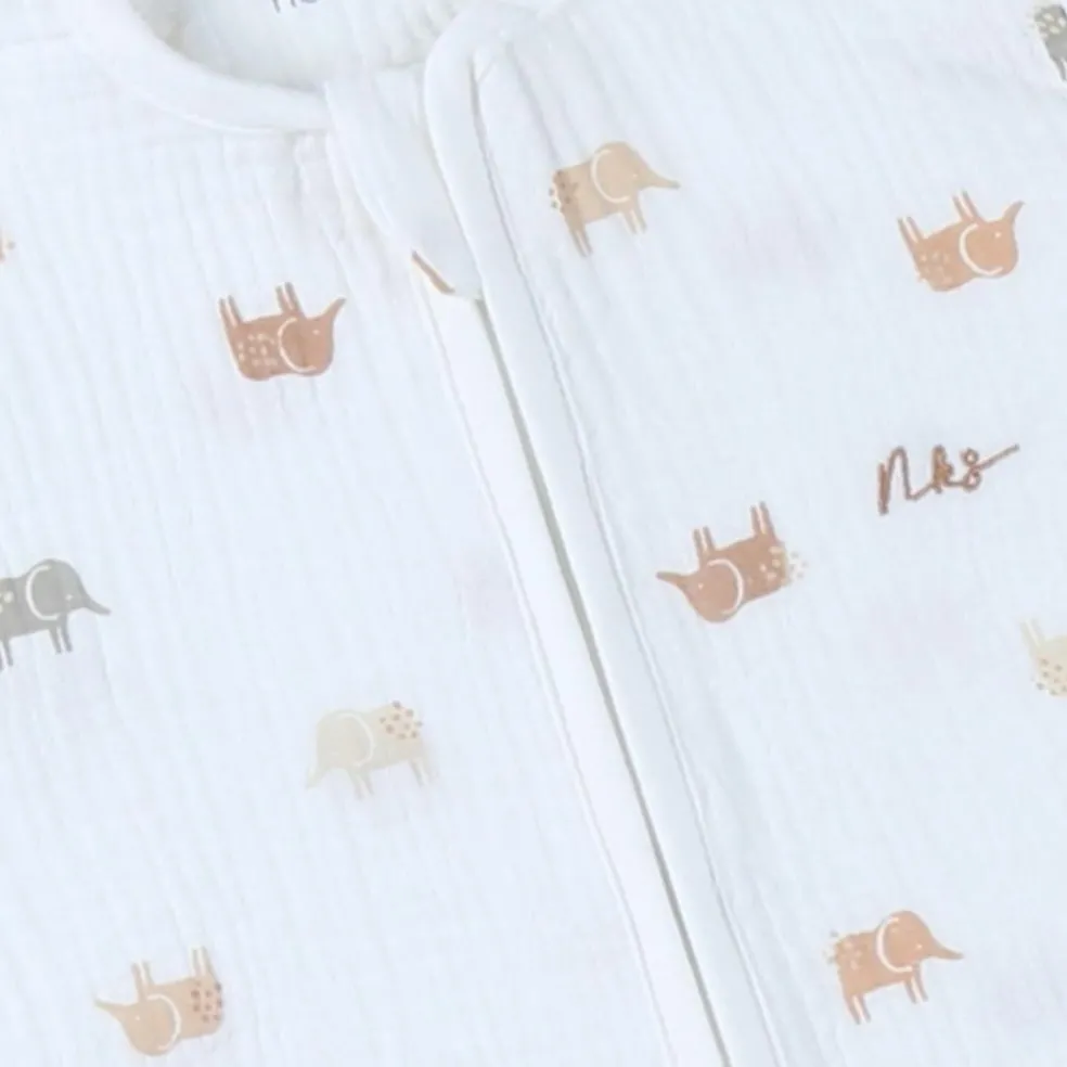 Gigoteuse mousseline Elephants TOG < 1.0 (70 cm)