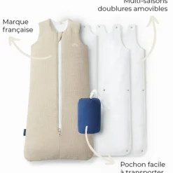 Gigoteuse réversible 4 saisons beige 18-36 mois
