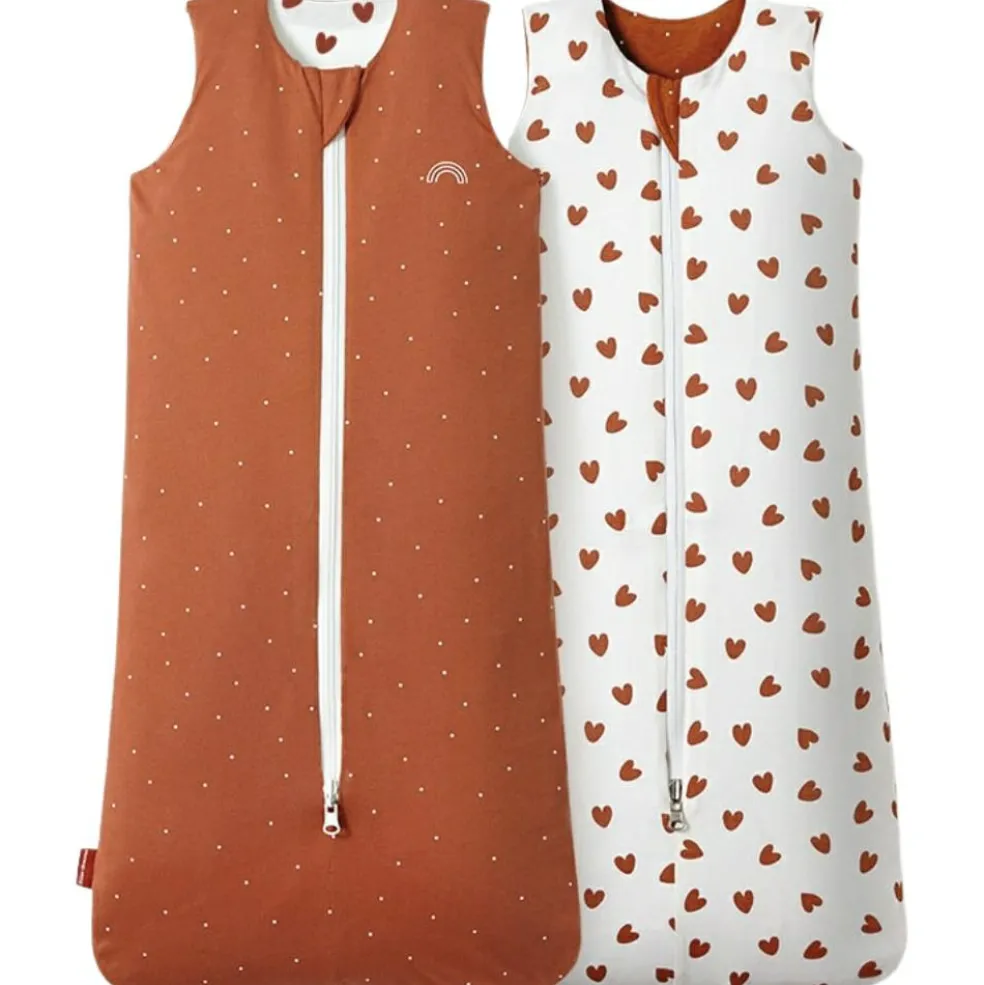 Gigoteuse réversible 4 saisons terra-coeurs 18-36 mois