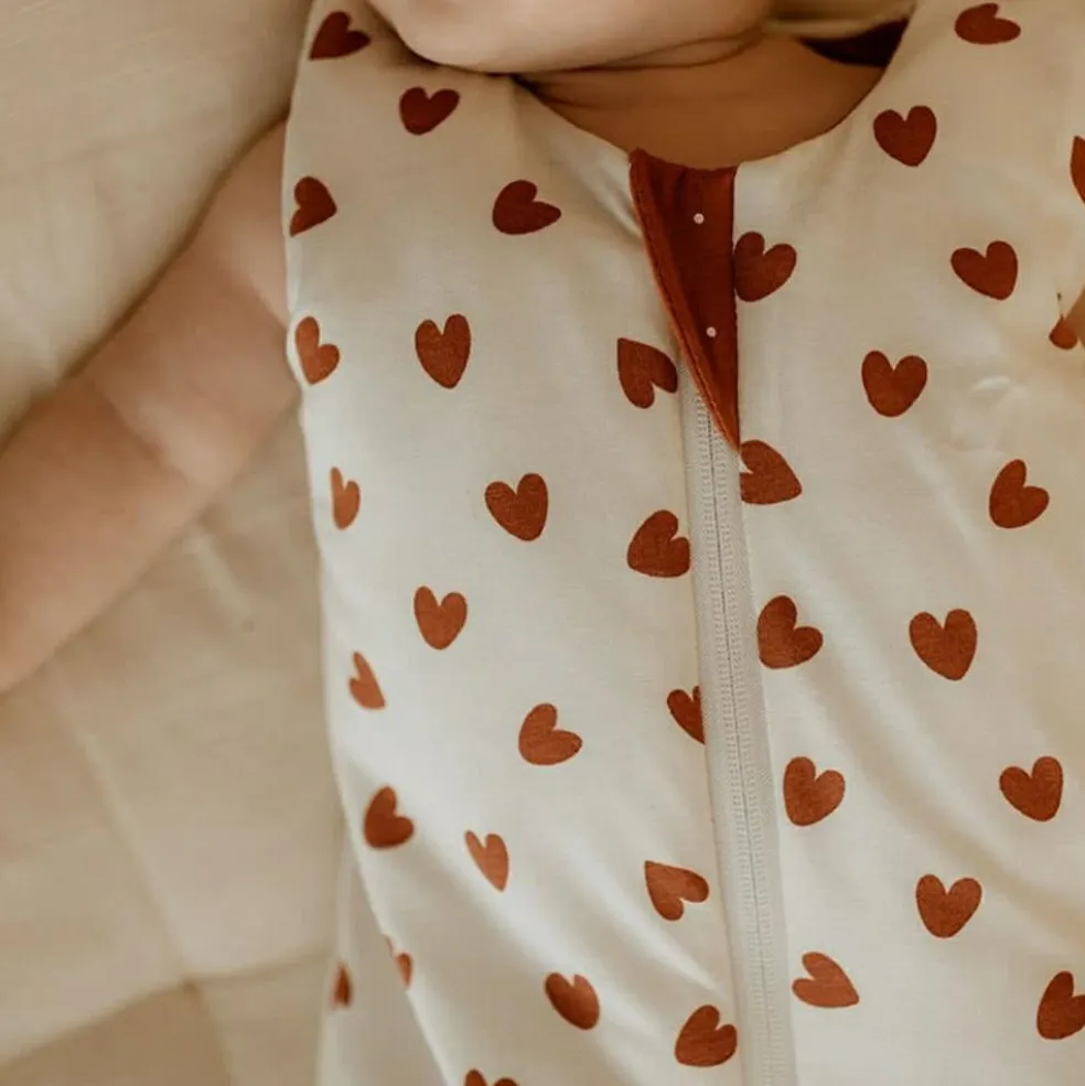 Gigoteuse réversible 4 saisons terra-coeurs (6-18 mois)