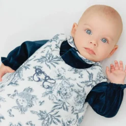 Gigoteuse Toile de Jouy bleu (3-9 mois)