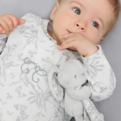 Gigoteuse Toile de Jouy gris (3-9 mois)