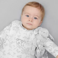 Gigoteuse Toile de Jouy gris (3-9 mois)