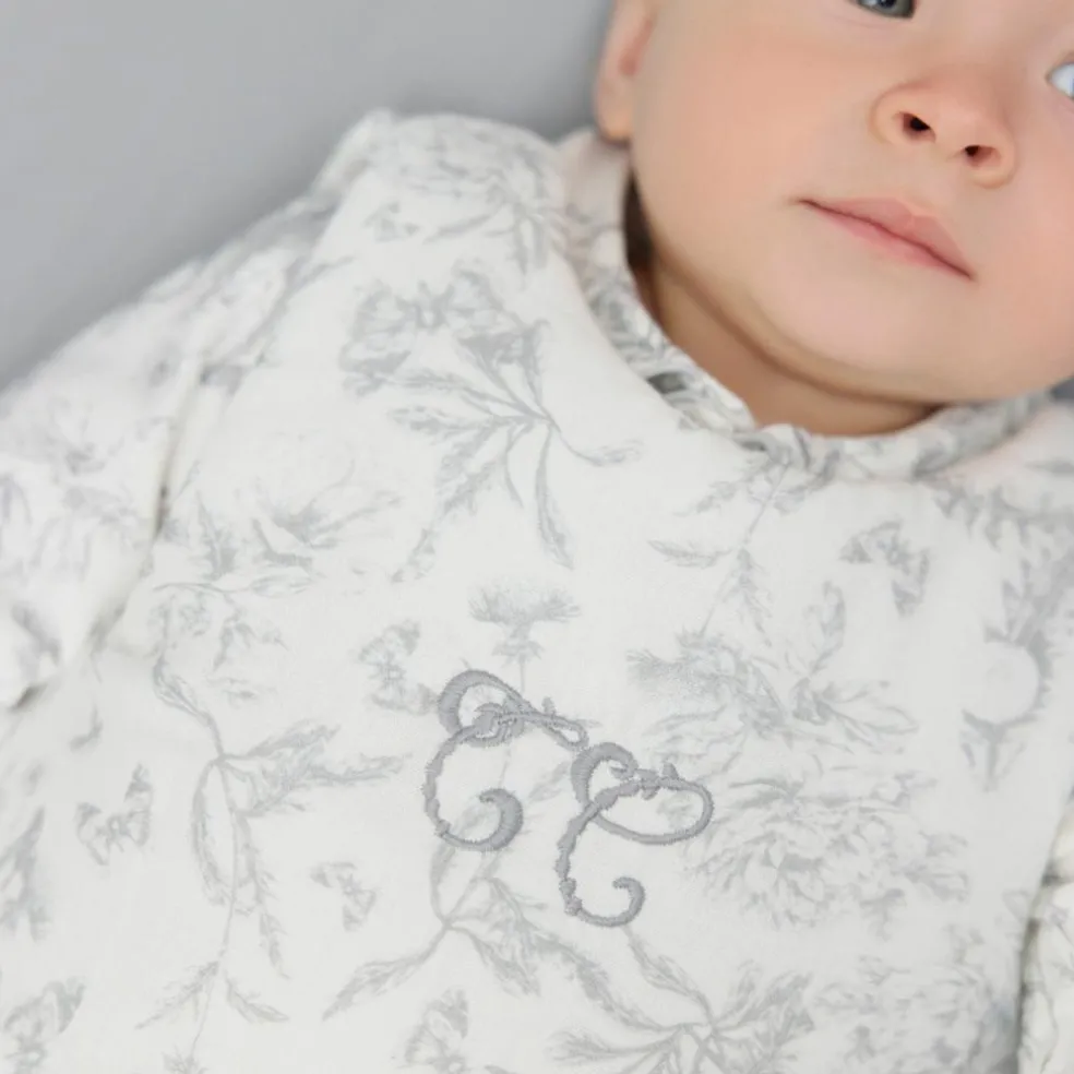 Gigoteuse Toile de Jouy gris (3-9 mois)