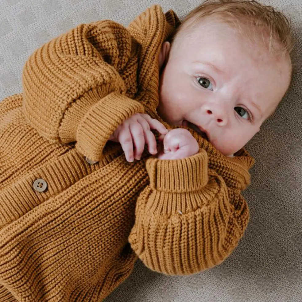 Gilet chaud à capuche Soul caramel (3 mois)