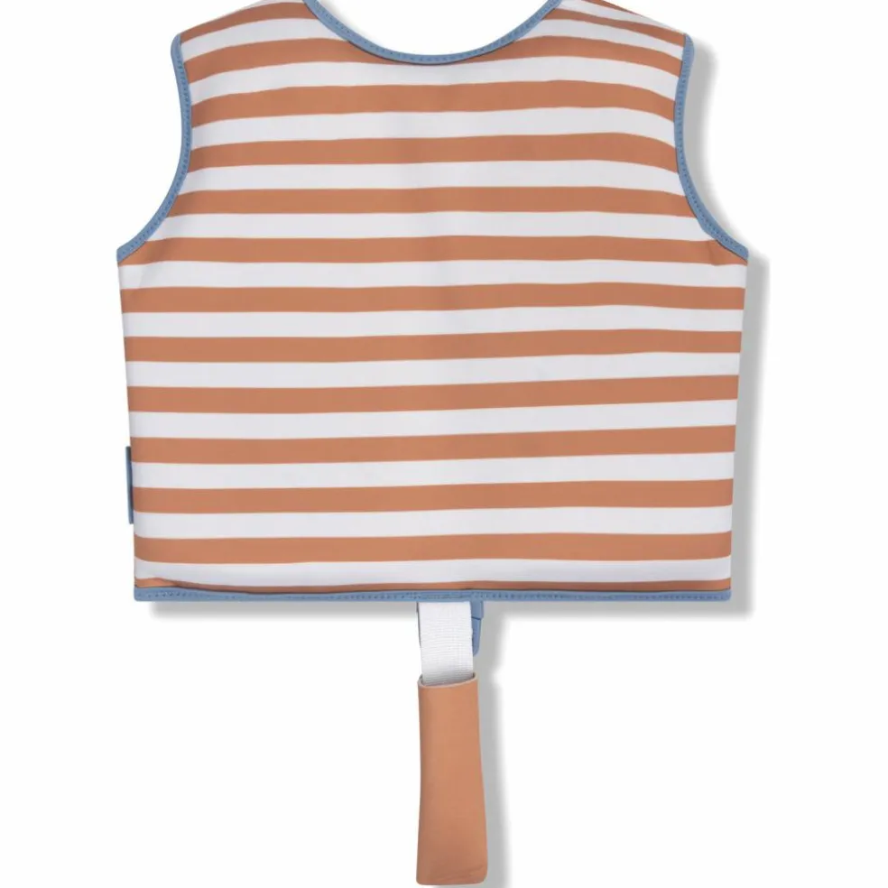 Gilet de natation Rayures brun (3-6 ans)