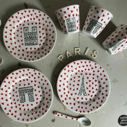 Gobelet Tour Eiffel picto cœurs