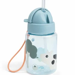 Gourde à paille Tiny farm Bleu