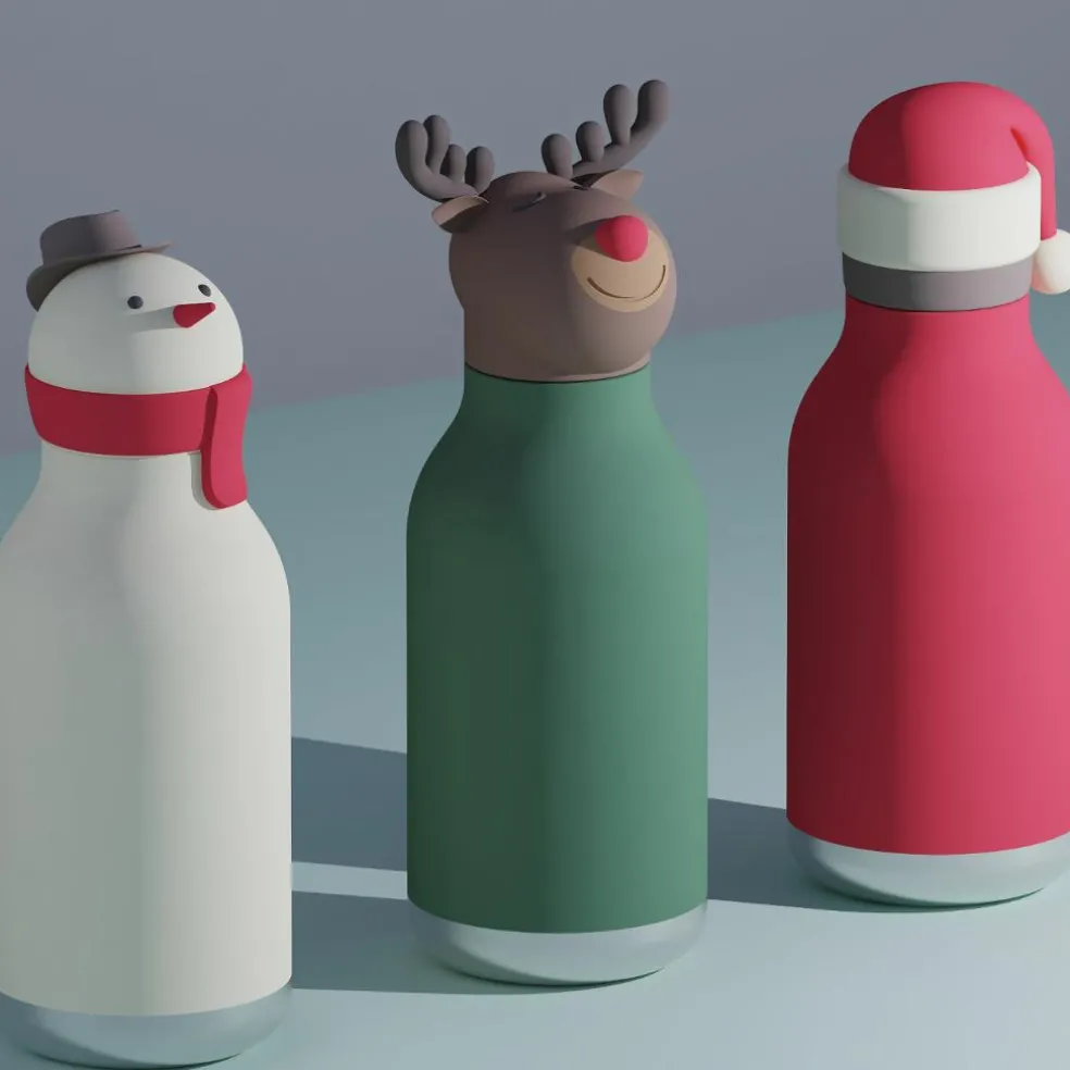 Gourde isotherme Bestie Père Noël (460 ml)