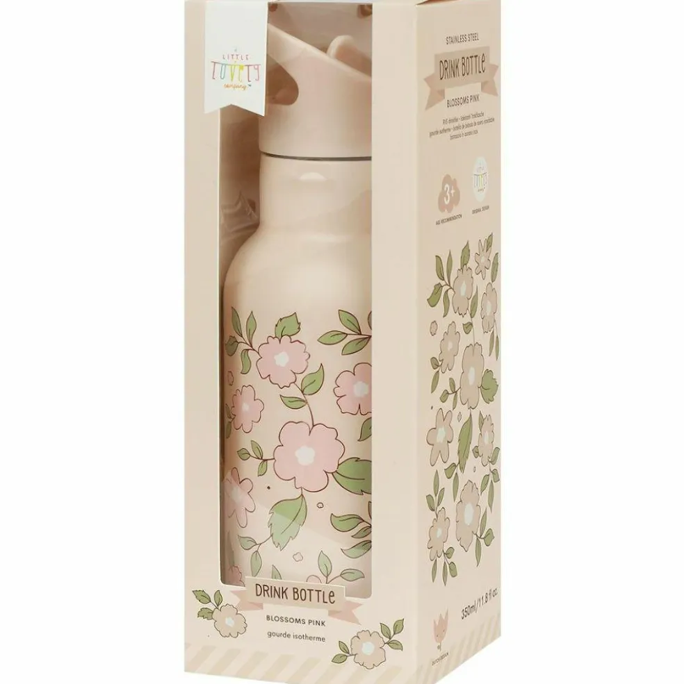 Gourde isotherme Fleurs roses (350 ml)