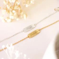 Gourmette chaîne enfant personnalisée (plaqué or 18 carats)