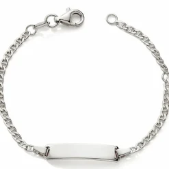 Gourmette plaque rectangulaire (argent)