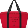 Grand sac isotherme rouge (personnalisable)