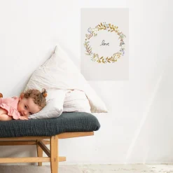 Grande affiche couronne de fleurs Love Liv (60 x 40 cm)