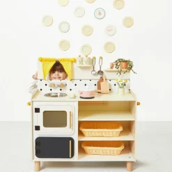 Grande cuisine équipée en bois Mamie Soleil (16 pièces)