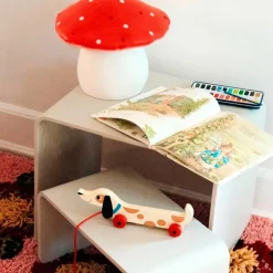 Grande lampe veilleuse champignon Rouge