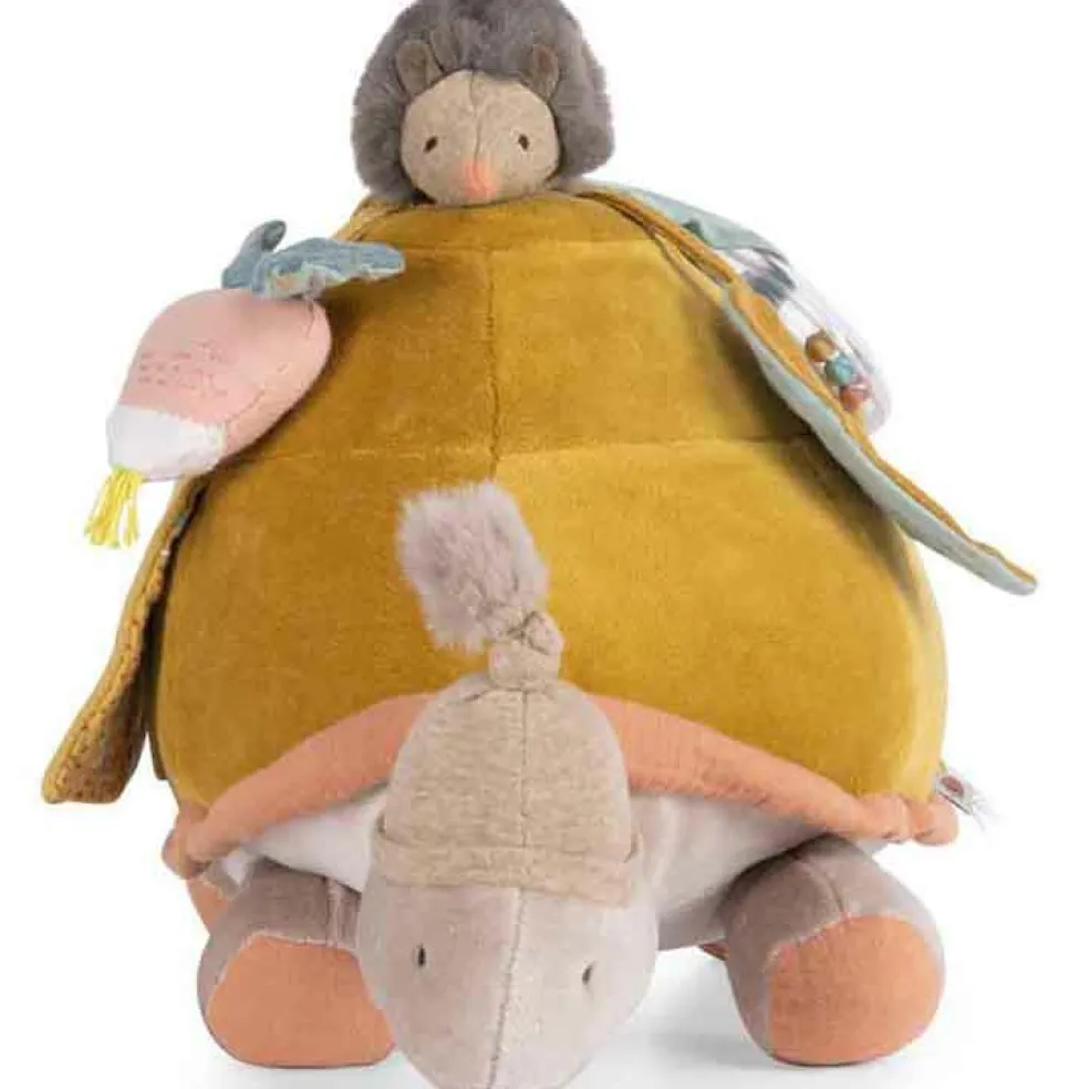 Grande peluche d'activités tortue Trois petits lapins