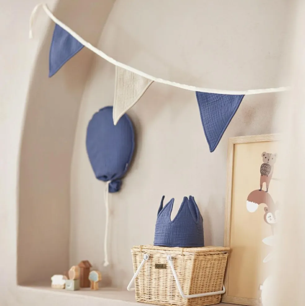 Guirlande de fanions Jeans blue-Olive (200 cm)