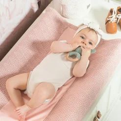 Hochet anneau de dentition biche en tricot vert cendre