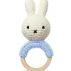 Hochet anneau de dentition Miffy bleu pastel