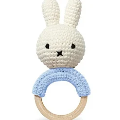 Hochet anneau de dentition Miffy bleu pastel