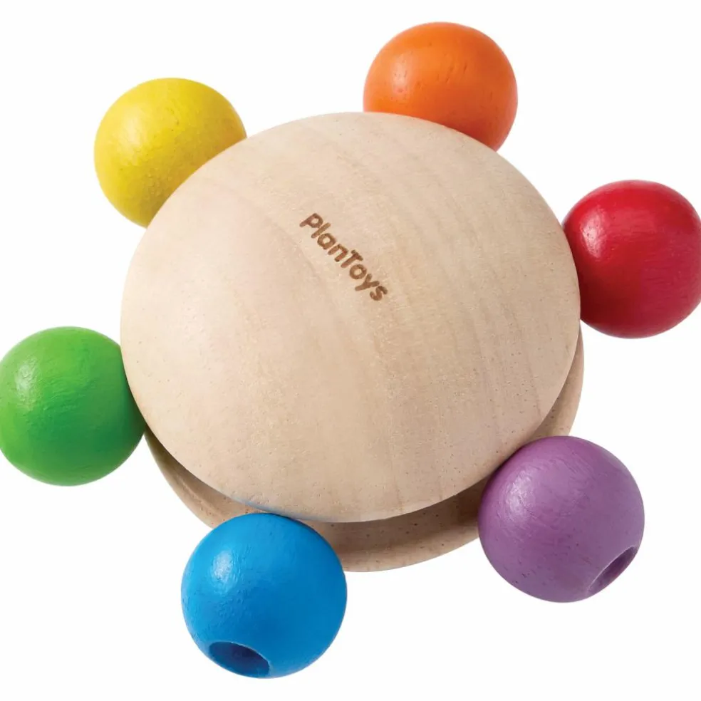 Hochet en bois à perles