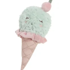 Hochet peluche glace à la menthe